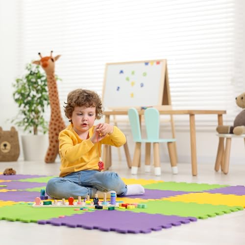 BalanceFrom Play Tile Mat 0.4 Inch Thick, EVA Interlocking Foam Floor