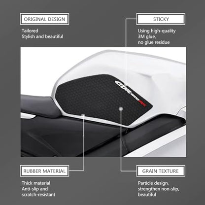 Motorcycle Non-Slip Side Gas Fuel Tank Traction Pad Decal Rubber Side Knee Grip Protector Sticker Decals Moto for Honda CBR600RR 2003-2006