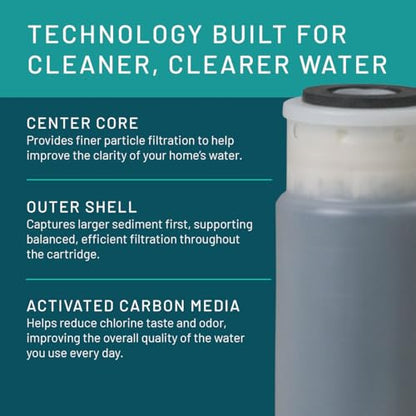 Aqua-Pure AP117 3M Whole House Standard Sump Replacement Water Filter Drop-in Cartridge, 5541731 (2-pack) - style: AP117 (2-pack), 5 micron sediment and chlorine, taste and odor