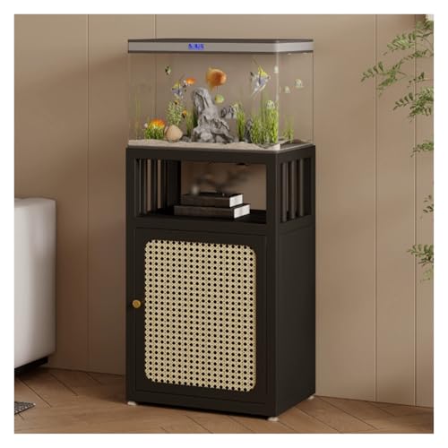 Heavy-Duty 3-Tier Fish Tank Storage Rack, Durable Stand for Reptiles & Aquariums, Sturdy Shelves Organizer for Home, Space-Saving Aquatic Display Solution - color: Black - Lxw, size: 40x30cm