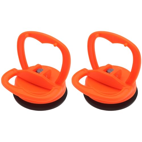 2PCS Heavy Duty Suction Cup Small Dent Puller for Car Dent Removal, Tiles, Glass, Screen and Objects Moving(Orange)