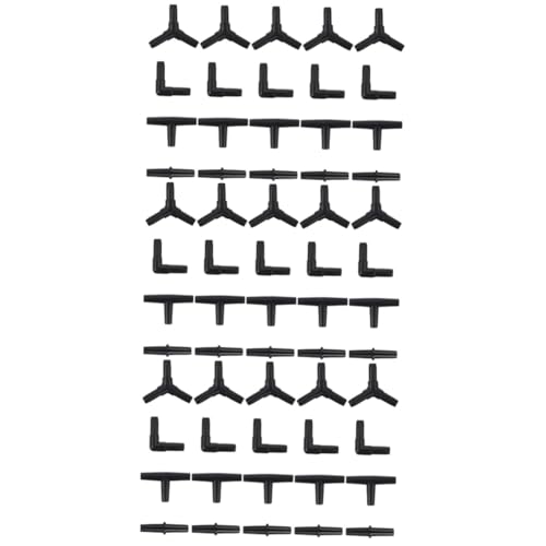 60pcs Aquarium Air Pump Connector Airline Tubing Adapters for Fish Tank Oxygen Supply Includes Shapes Easy to Install