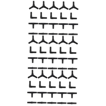 60pcs Aquarium Air Pump Connector Airline Tubing Adapters for Fish Tank Oxygen Supply Includes Shapes Easy to Install