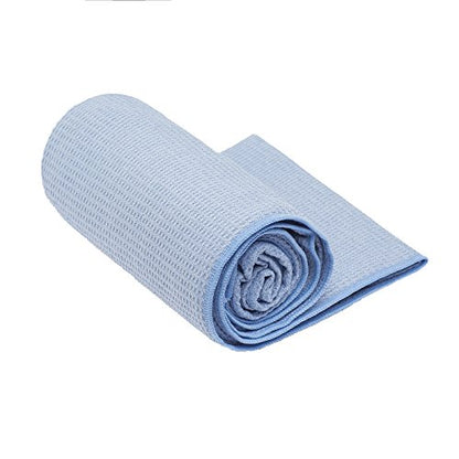 Hot Yoga Towel - Mat-Sized, Microfiber, Super Absorbent, Anti-Slip, Injury Free, 24" x 72" - Best Bikram Yoga Towel - Exercise, Fitness, Pilates Gear - color: Blue