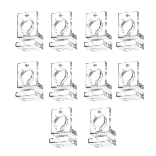 10pcs Aquarium Lid Support Bracket Fish Cover Holder Stand Fishtanks Cover Support Clamp Clips, Suitable for 5mm