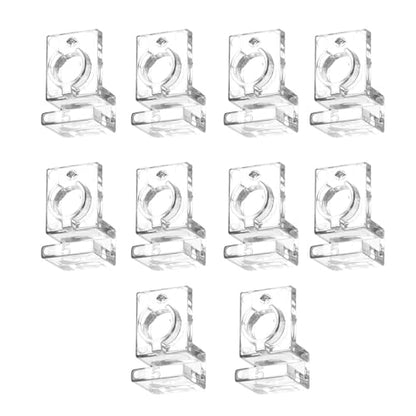 10pcs Aquarium Lid Support Bracket Fish Cover Holder Stand Fishtanks Cover Support Clamp Clips, Suitable for 5mm