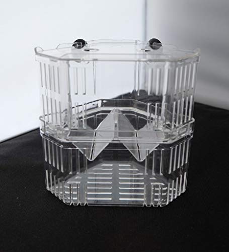 Aquarium Fish Breeder Box for Hatchery, Isolator, Injured Fish, Shrimp Clownfish (BX-007) - size: BX-007
