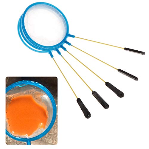 5 Pack Aquarium Fishing Net 4 Inch Diameter Fine Mesh Small Catching Net with Plastic Handle for Mini Fish Aquarium Ceramic Rock Ceramic Cave for Fish Tank Ceramic Caves for Aquarium Ceramic