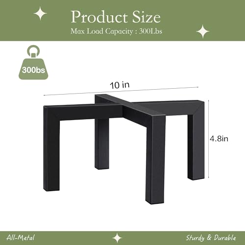 2 Pack 10" Metal Plant Stand Indoor Outdoor, Heavy Duty Plant Stools Indoor, Mid Century Modern Planter Holders, Low Short Plant Pot Stands, Black, Fit 5"-10" Pot - size: 10 INCH