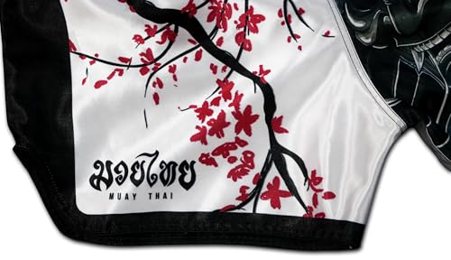 Authentic Muay Thai Boxing Shorts | Men Women Kids | Made in Thailand - color: 2.0 Cherry Blossom, size: Medium