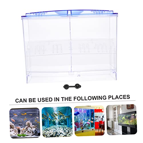 BESPORTBLE Transparent Fish Breeding Box Double-Layer Fry Hatching Container with Air for Efficient Fish Incubation and Space-Saving Design for Aquarium Use