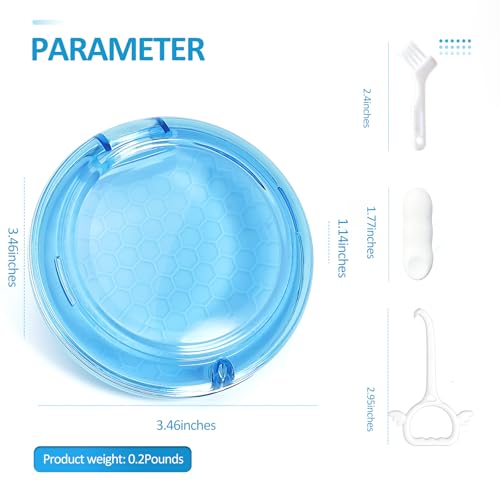 Orthodontic Retainer Case Aligner Mouth Guard Storage Box,Clear Blue - color: Clear Blue