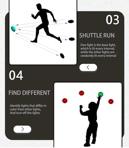 Sports Agility Lights Training Kit, Quick Response Training Lights | Sports Reaction Training Lights Speed for Athletes, Trainers & Fitness Trainers(6) - size: 6