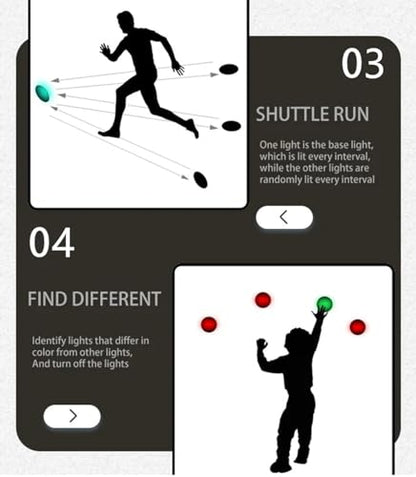 Sports Agility Lights Training Kit, Quick Response Training Lights | Sports Reaction Training Lights Speed for Athletes, Trainers & Fitness Trainers(6) - size: 6