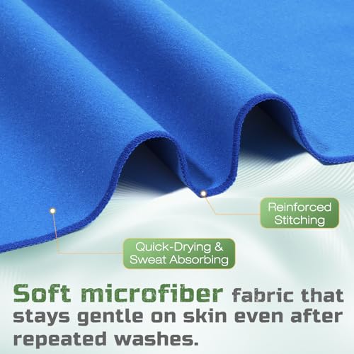 20 Pack 12"x10" Microfiber Sweat Absorbing Handkerchiefs for Men, Quick-Dry Sweat Rags Towels for Face, Neck, Gym - color: 20darkblue