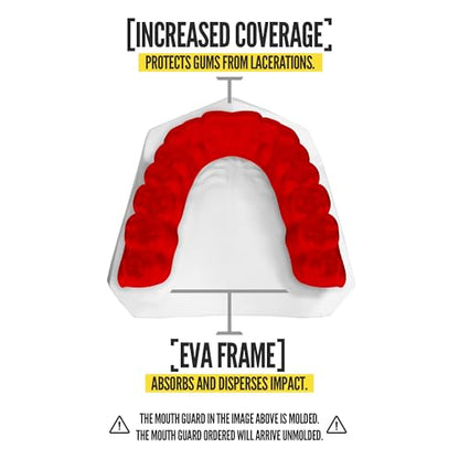2 Pack Nxtrnd Classic Mouthguard, Custom Fit Sports Mouthpiece for Football, Boxing, MMA, Basketball, Hockey, Lacrosse, Youth & Adult (Red) - color: Red
