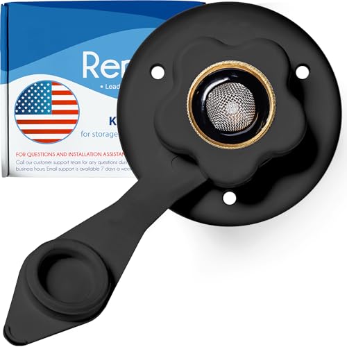 RV Water Inlet Connection. RV City Water Inlet With Check Valve. Inlet Hose Connector. Hose Flange Hookup For RV Camper (Black) - color: Black