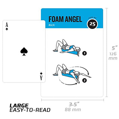 Foam Roller Workout Cards, Instructional Fitness Deck for Women & Men, Beginner Fitness Guide to Training Exercises at Home or Gym - style: Foam Roller