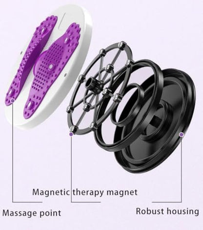 Waist Twisting Disc Unisex Waist Trainer Abdominal Exercise Foot Massage Plate Workout Home Gym Body Building Weight Loss Fitness Equipment - color: Pink