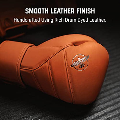 Hayabusa T3 Kanpeki Leather Boxing Gloves - color: Clay Orange, size: 14oz