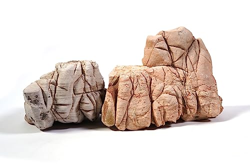 Elephant Skin Stone Natural Multi-Texture Rocks (18lbs, 3~9 inches,7pcs) for Aquarium, Paludarium, Terrariums, Landscaping, Decorative of Caves, Waterfalls, Cliffs - size: 11 Elephant Skin Stone(3-9 inches,18lbs)