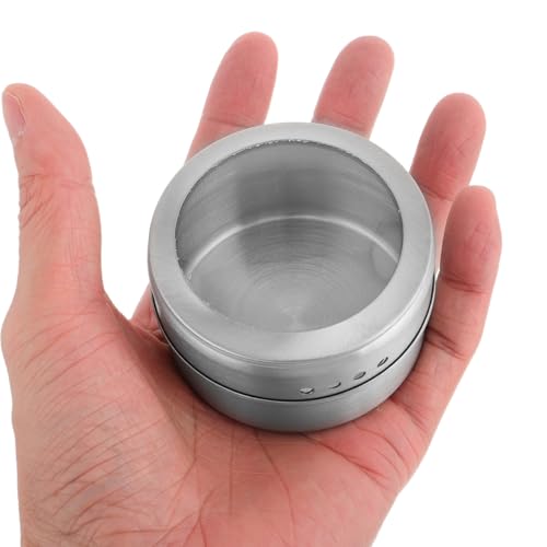 BESPORTBLE Stainless Steel Bait Box Round Worm Container Fishing Lure Storage Portable Multi-Function Bait Holder for Outdoor Anglers