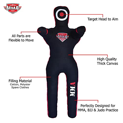 MMA Doctor Bane MMA Brazilian Grappling Submission Dummy Wrestling BJJ Judo Karate Punching Bag Standing Position - 4 FEET -UNFILLED
