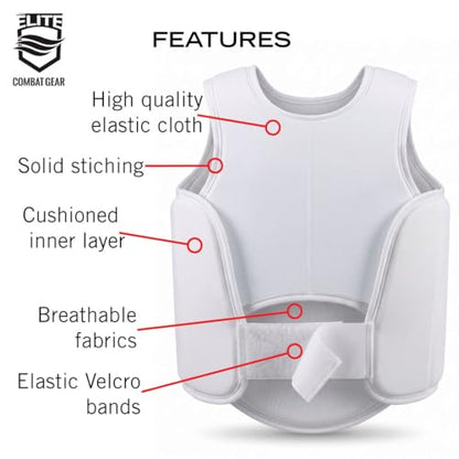 Karate Chest Guard for Kids & Adults. Martial Arts Body Protector. - size: Small