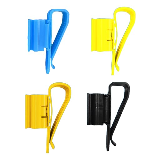 4 pcs Fish for Tank Mounting Clip Water Pipe Hose Holder Multifunction Plastic Adjustable Clamp Aquarium Air Pump Accessories Aquarium Pumps and Filters.(Blue/Black/Gold/Yellow)