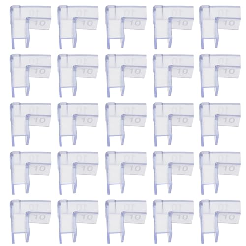 Cabilock 25pcs Fish Tank Corner Edge Guards 10mm L-Shaped Aquarium Glass Corner Protectors for Safety and Home Edge Protection
