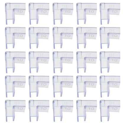Cabilock 25pcs Fish Tank Corner Edge Guards 10mm L-Shaped Aquarium Glass Corner Protectors for Safety and Home Edge Protection