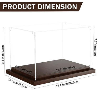 VGMiu Boxing Glove Display Case with Wood Base Acrylic Boxing Glove Case - size: Boxing Glove Case