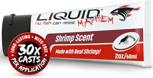 Shrimp Fish Attractant Gel 60 ml / 2 oz · 60 Uses – Real Anchovy Bait & Aminos | UV-Enhanced Long-Lasting Gel – All Lure Types - size: 1-Pack