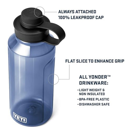 YETI Yonder Water Bottle with Yonder Tether Cap, Lightweight, Leakproof and BPA-Free - color: Power Pink, size: 50 Ounces