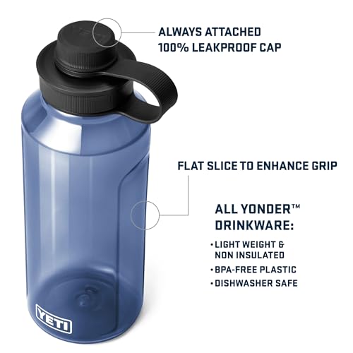 YETI Yonder Water Bottle with Yonder Tether Cap, Lightweight, Leakproof and BPA-Free - color: Seafoam, size: 50 Ounces
