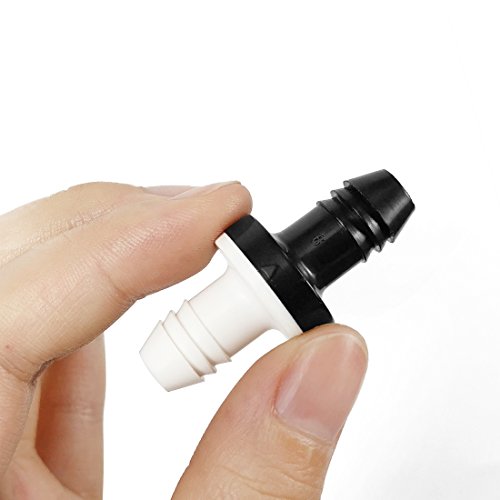 3/8" 10mm Inline vacuum Barbed Check Valve,1Pcs/ 2Pcs /5Pcs ABS One Way Water Non-Return Breather Check Valve for Fuel Gas Liquid Air