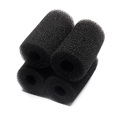Bivethoi 4 Pcs Pre-Filter Foam Sponge Roll, Aquarium Intake Filter Media Sponge, Compatible Filter Accessories for Aquarium Fish Tank (Black)