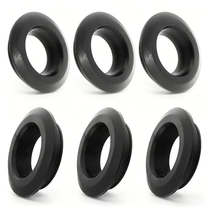 1 1/2 Inch Flexible Uniseal Tank Adapter Bulkhead Fittings for PVC Hard Pipe, Flexible Pipe-to-Tank Seal for Water Tanks, Rain Barrels and Hydroponics (1.5inch-6pc)