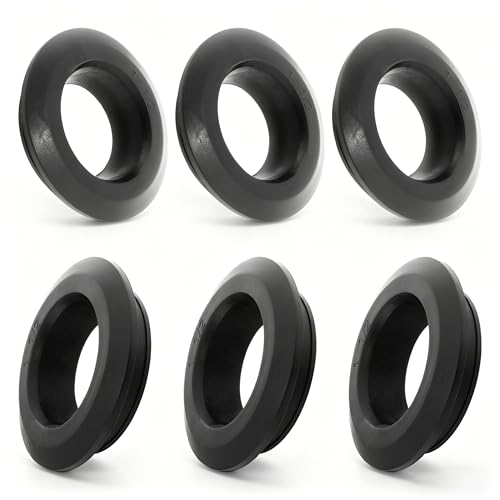 1 1/2 Inch Flexible Uniseal Tank Adapter Bulkhead Fittings for PVC Hard Pipe, Flexible Pipe-to-Tank Seal for Water Tanks, Rain Barrels and Hydroponics (1.5inch-6pc)