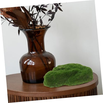 VOSAREA 4pcs Lifelike Simulated Moss Stone Decorative Rocks for Plants Moss Decorative Balls for Home Easy to Install - size: 33.00X20.00X5.50CM
