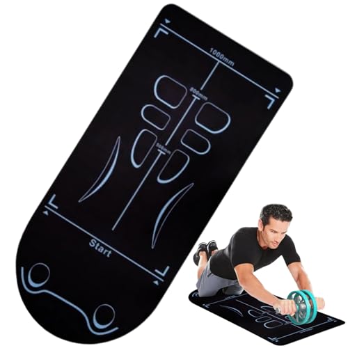Exercise Equipment Mat for Ab Roller Wheel, 55x24" Non-Slip Sound Insulation Yoga Mat for Pilates, Skipping, Abdominal Yoga Floor Workouts Exercise Equipment