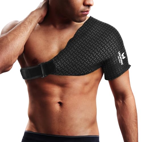 LIFE WORKS Shoulder Ice Gel Pack, Reusable, Injury, Cold, Soft, Flexible
