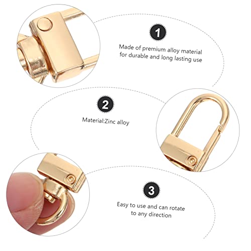 Holibanna Alloy Claw Clasp Metal Bag Buckle 15pcs Set Swivel Lobster Clasp for DIY Jewelry Making