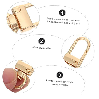 Holibanna Alloy Claw Clasp Metal Bag Buckle 15pcs Set Swivel Lobster Clasp for DIY Jewelry Making