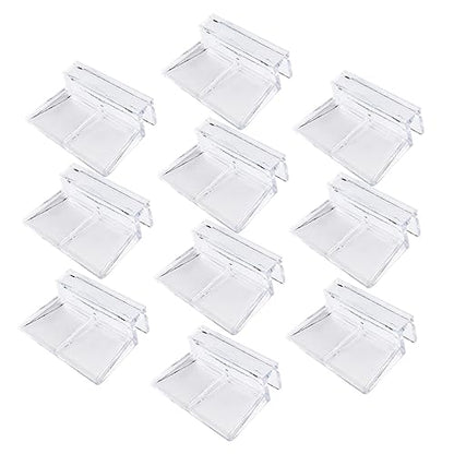 TOYANDONA 10pcs Acrylic Support Bracket for Fish Tank Cover Adjustable Holder for 7-8mm Glass Practical Aquarium Rack Accessory