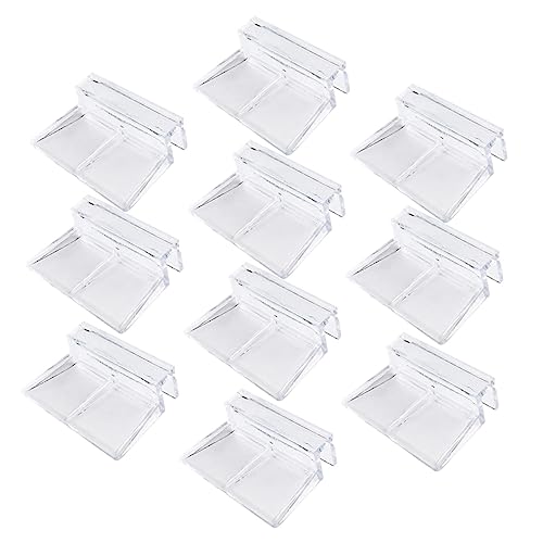 TOYANDONA 10pcs Acrylic Support Bracket for Fish Tank Cover Adjustable Holder for 7-8mm Glass Practical Aquarium Rack Accessory