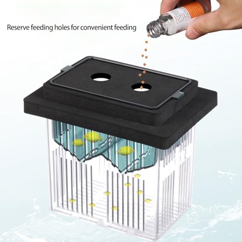 Floating Aquarium Hatchery Clear Breeding Box for Fish Shrimp Safe Habitats Hatching Container for Fishtanks Decoration Fishtanks Breeding Container