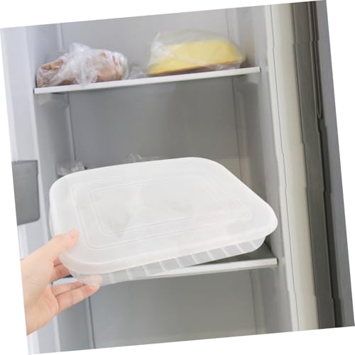 3pcs Transparent Cold Container for Refrigerator Reusable Food Storage Box for Bacon Shrimp Fish and Meat for Freshness and Organization Home Outdoor Use