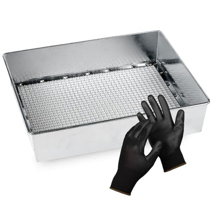 Soil Sifter, Standard Size (12 x 10 inches) with 1/4-inch Mesh, Garden Sieve for Dirt, Sand, Rocks, and Compost - size: 1/4 inch