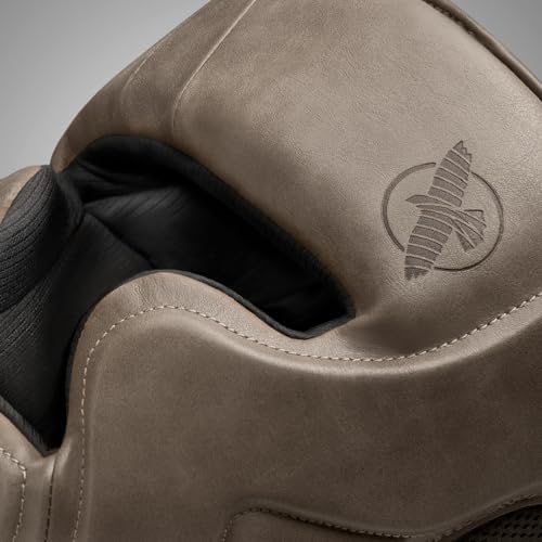 Hayabusa T3 LX Leather Adjustable MMA Headgear - Brown, One Size